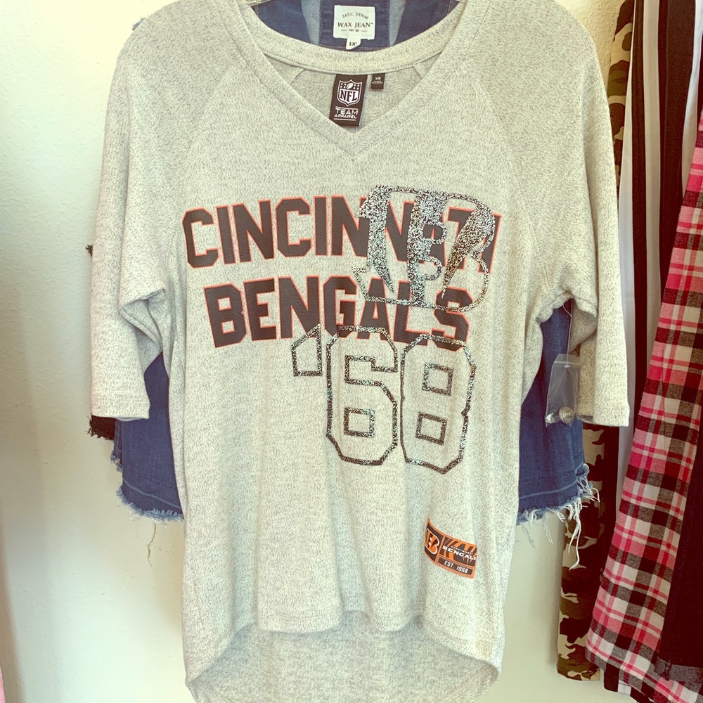 Cincinnati Bengals 3/4 sleeve shirt